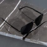 عینک آفتابی شش ضلعی مشکی مدل W702
