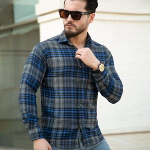 پیراهن مردانه مدل LIVERJI (آبی)